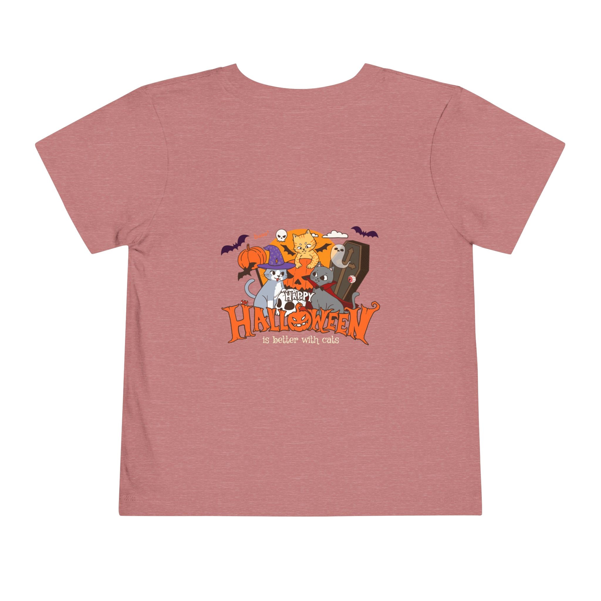 Happy Halloween with Cats | Toddler Short Sleeve Tee