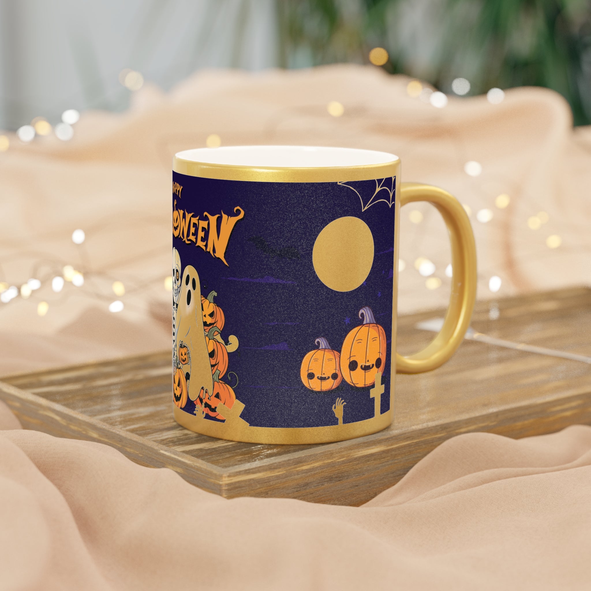 Halloween is Better with Skeleton | Metallic Mug