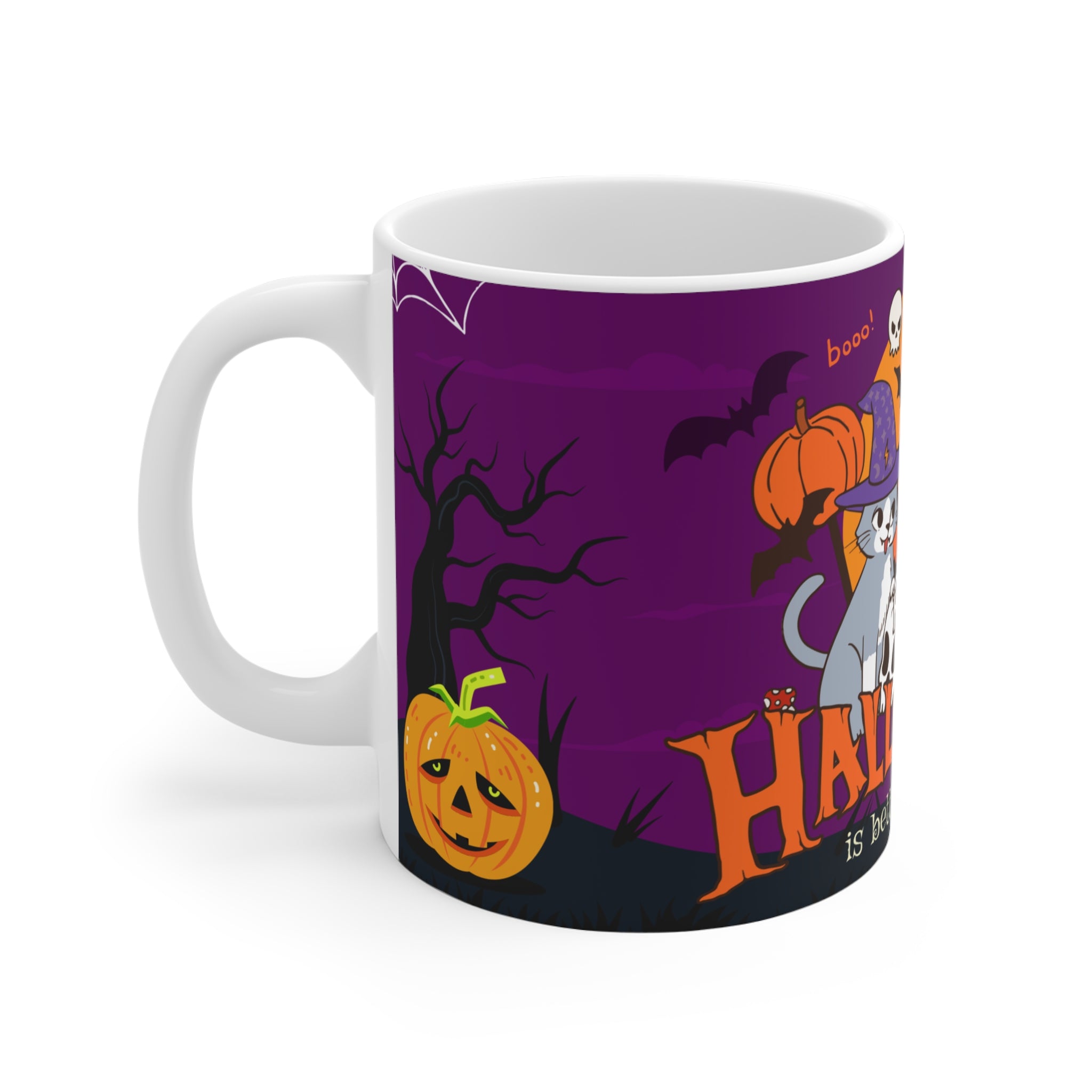 Happy Halloween is Better with Cats | Ceramic Mugs