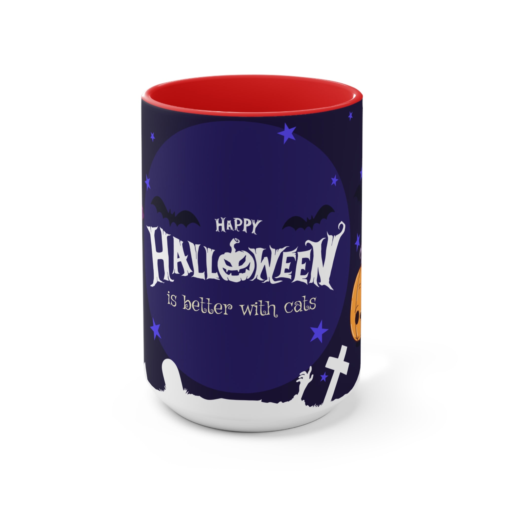 Happy Halloween with Witch's Cats | Accent Mugs