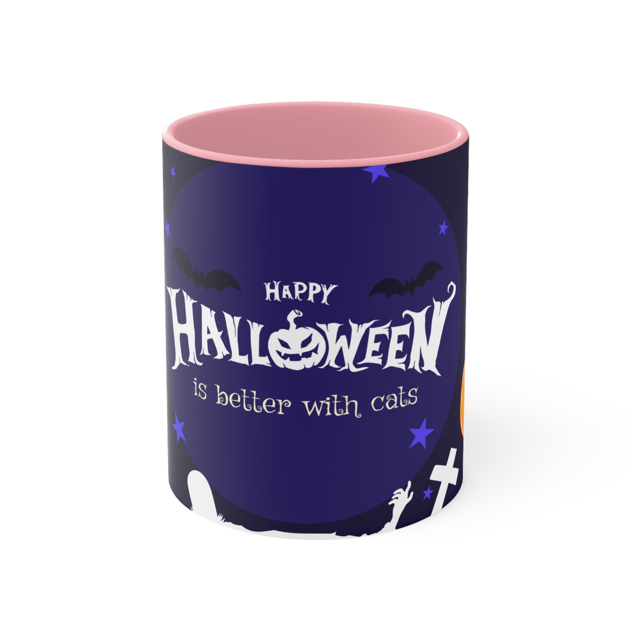 Happy Halloween with Witch's Cats | Accent Mugs