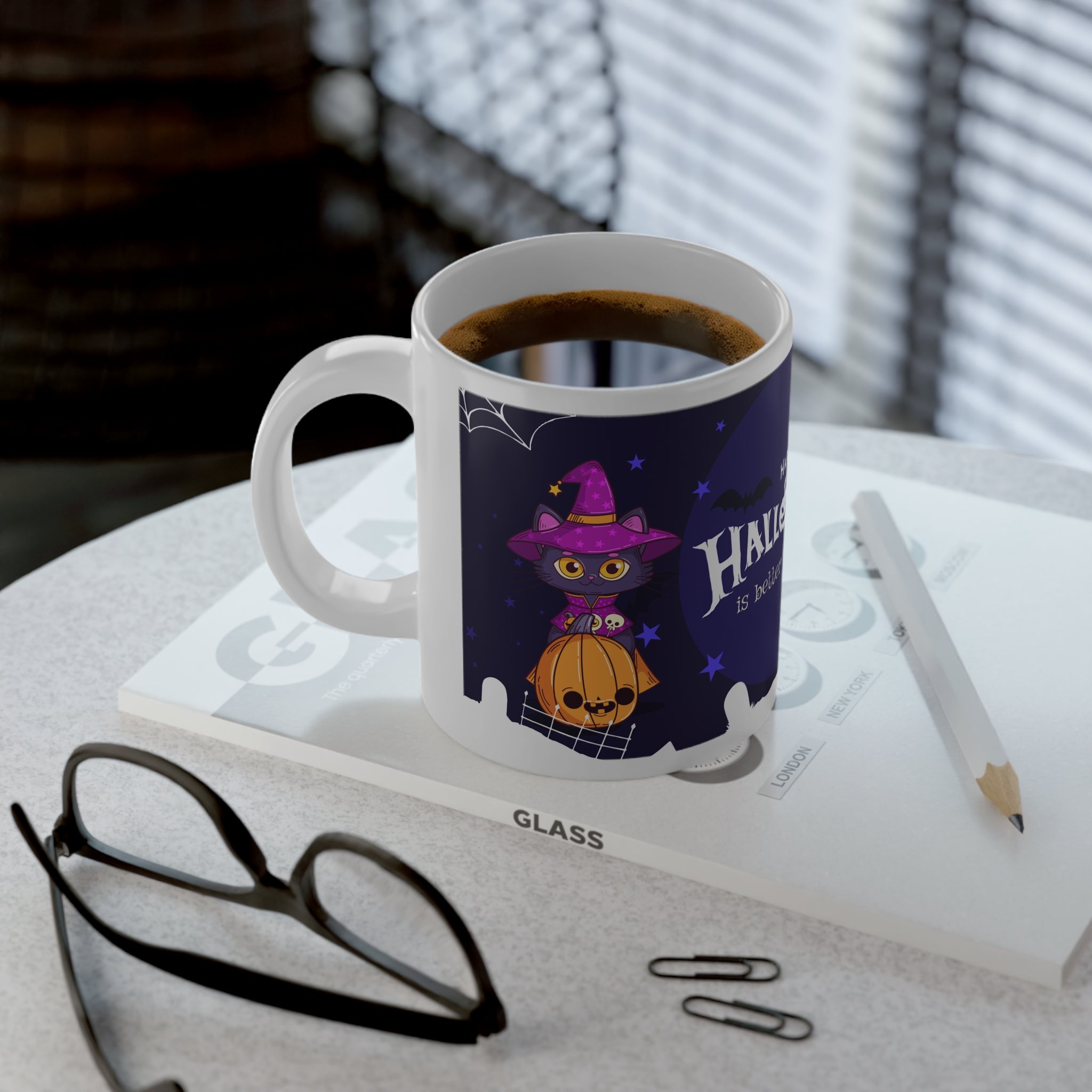 Happy Halloween with Witch's Cats | Jumbo Mug