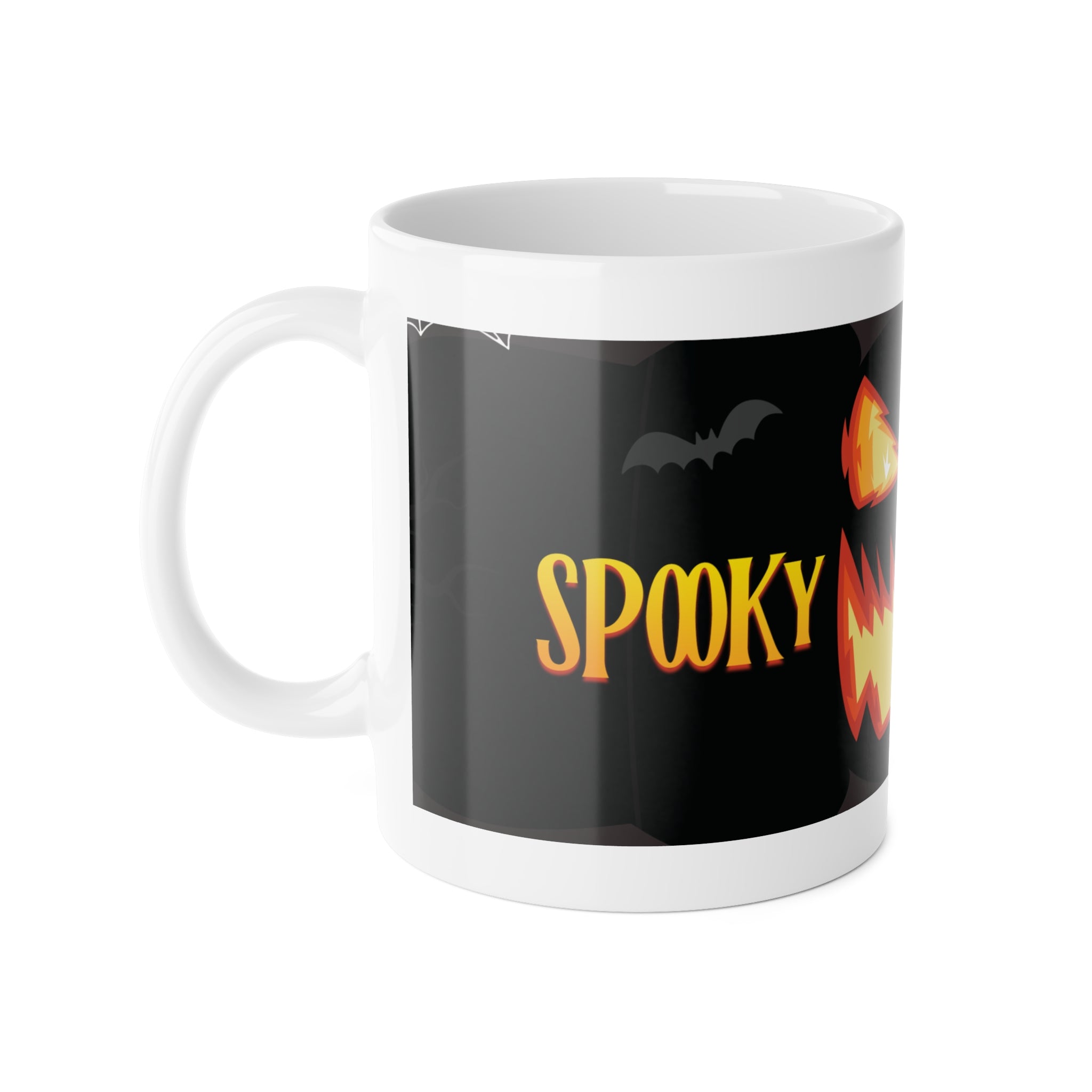 Spooky Night Pumpkin | Scary Halloween Pumpkin | White Ceramic Mug