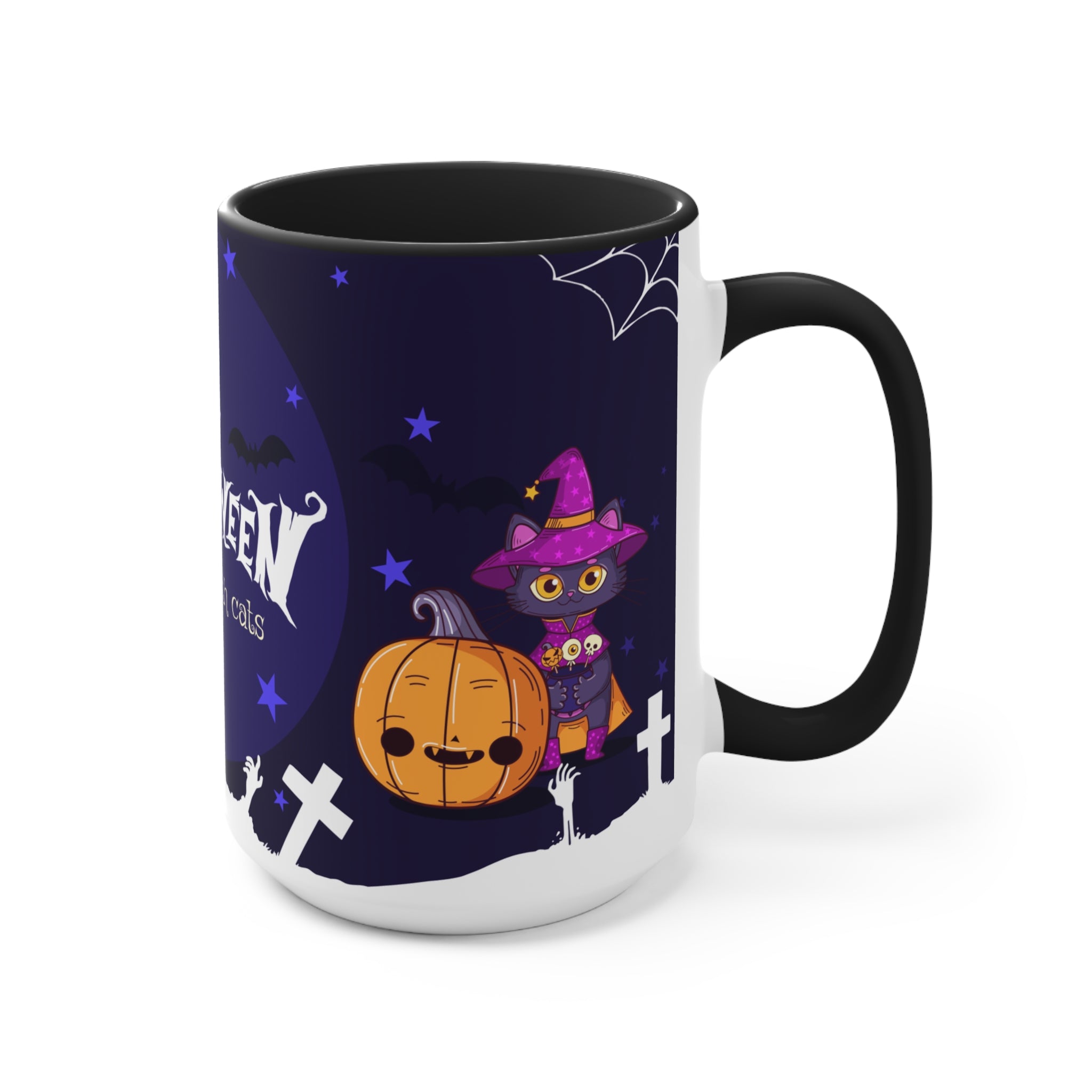 Happy Halloween with Witch's Cats | Accent Mugs