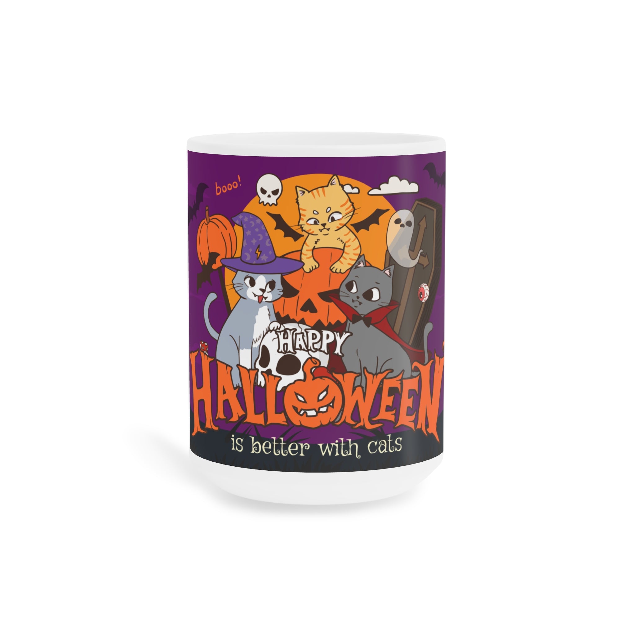 Happy Halloween is Better with Cats | Ceramic Mugs