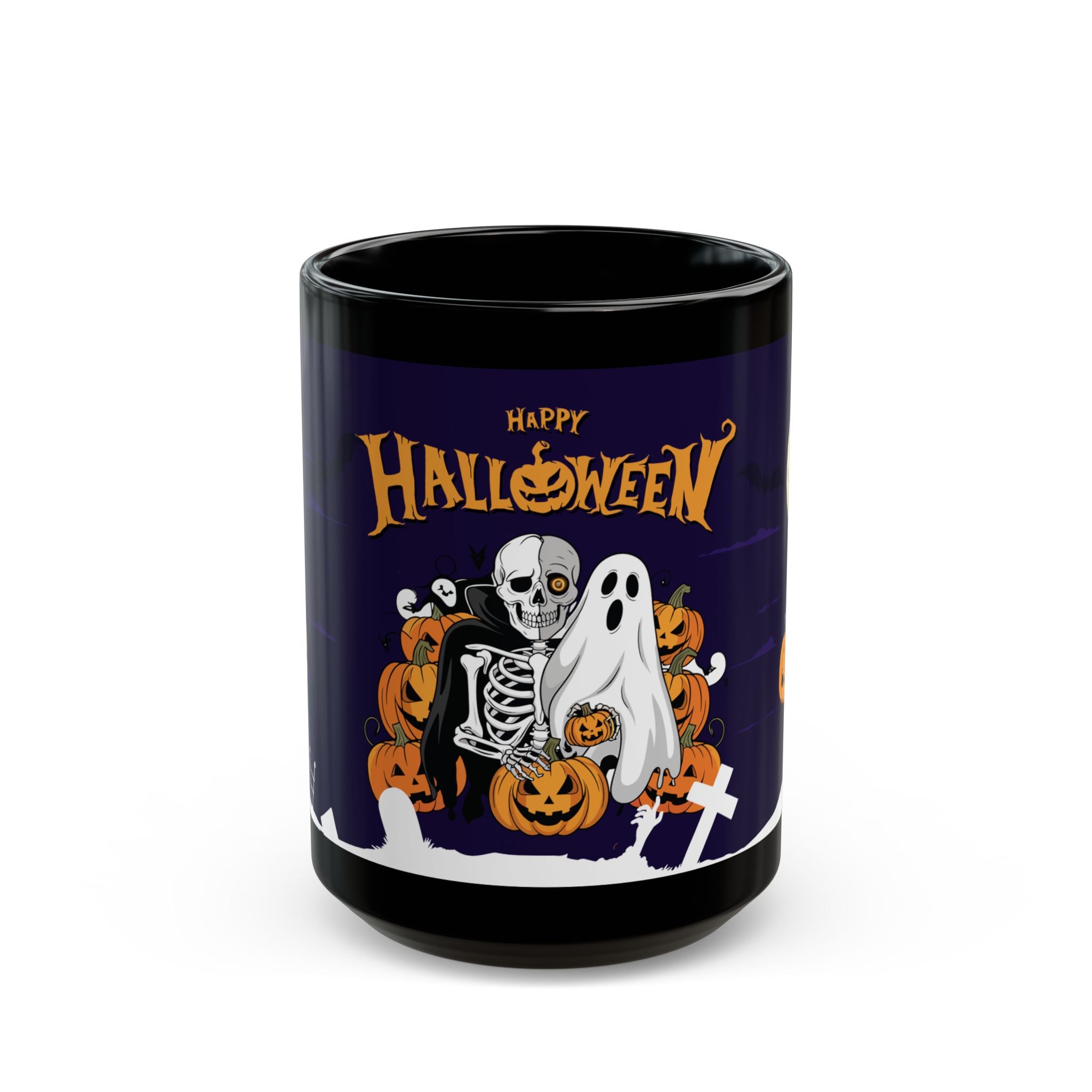 Halloween is Better with Skeleton | Black Mug