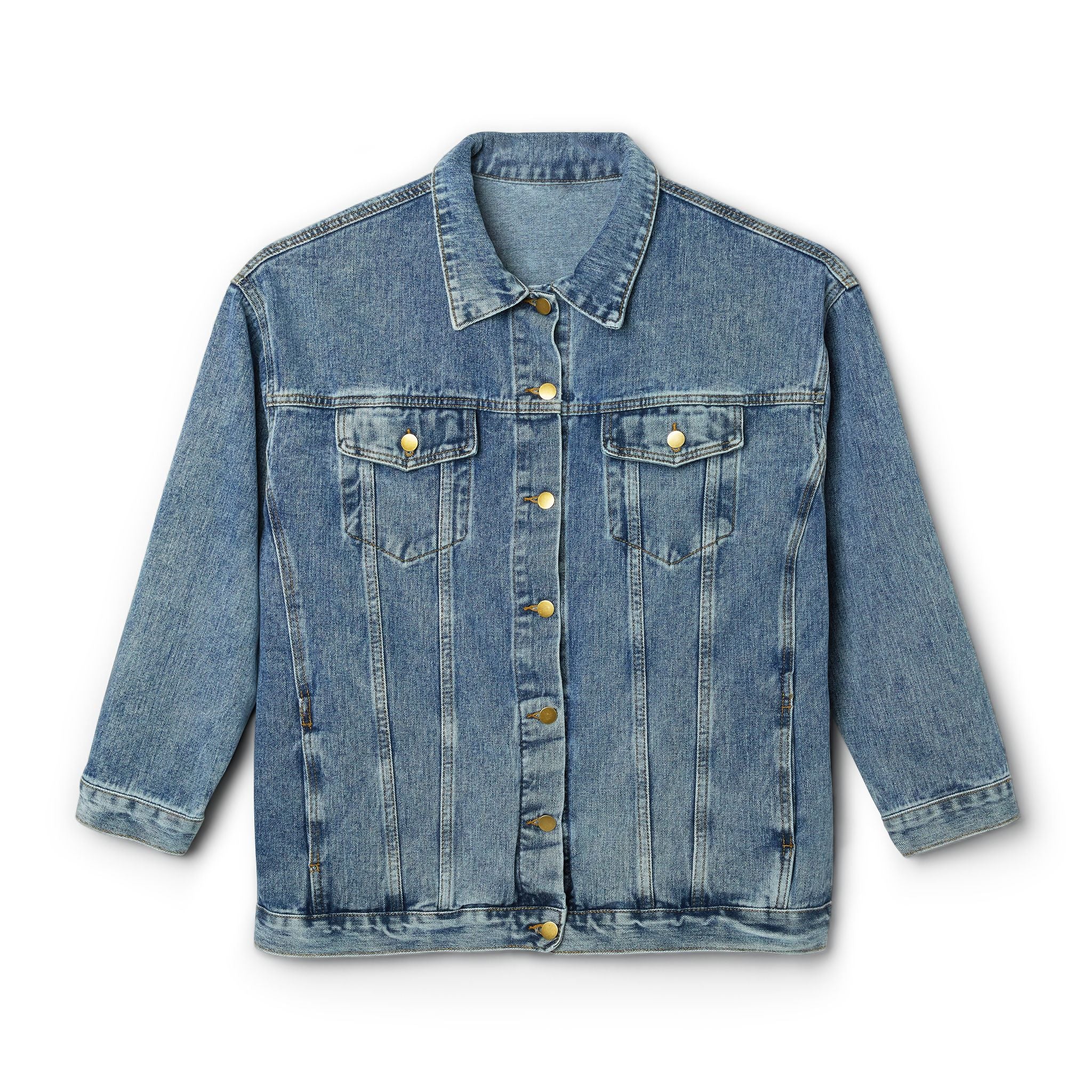 Scary Halloween with Skeletons and Ghost | Women's Denim Jacket